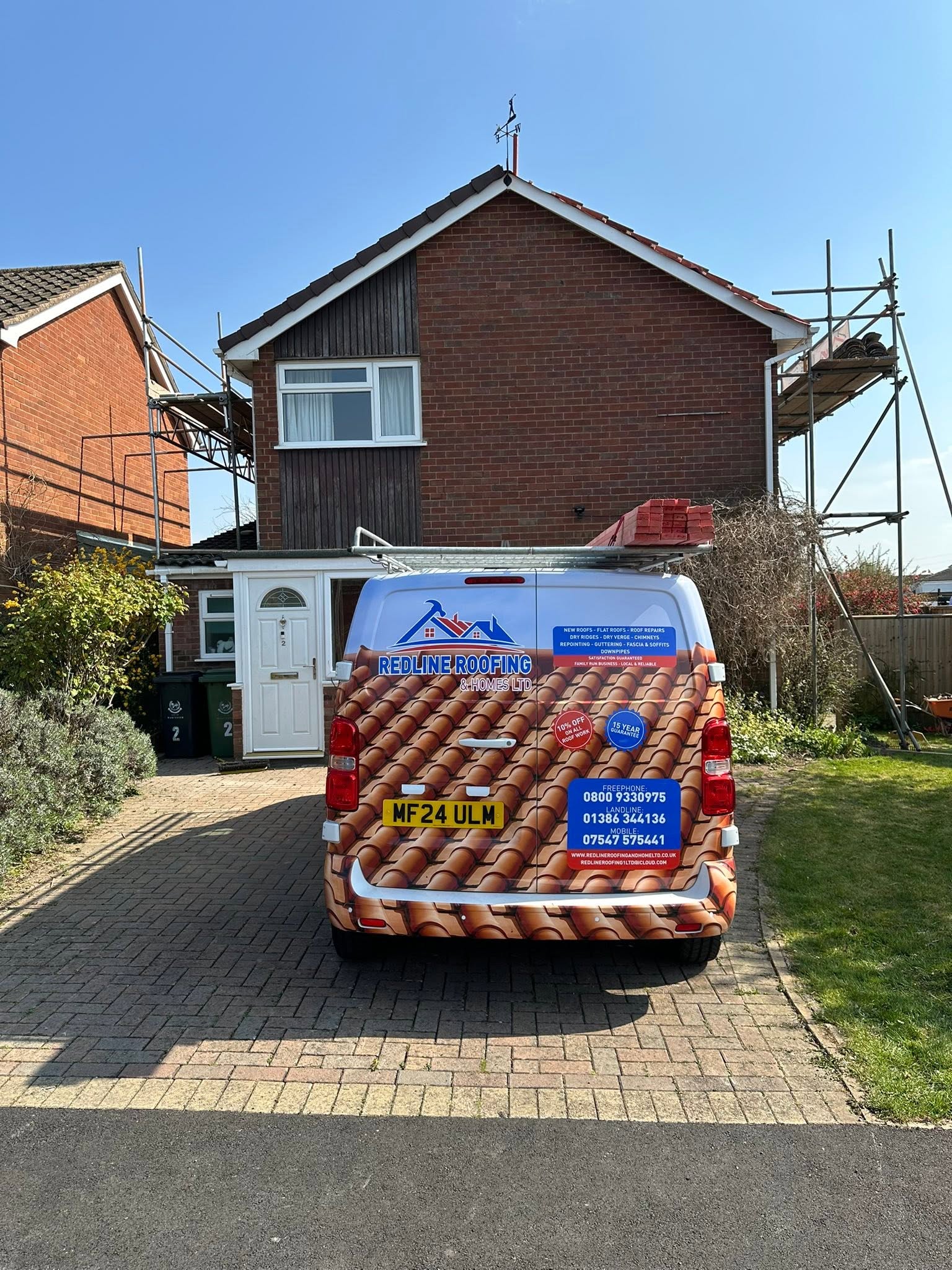 Redline Roofing completed roof in Worcestershire