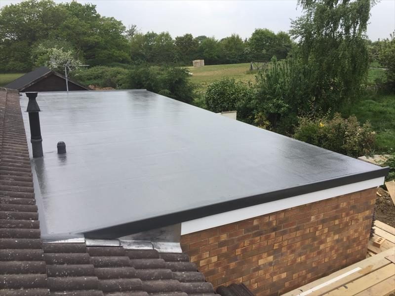 New EPDM rubber flat roof by Redline Roofing