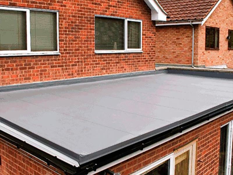 GRP fibreglass flat roof on an extension by Redline Roofing
