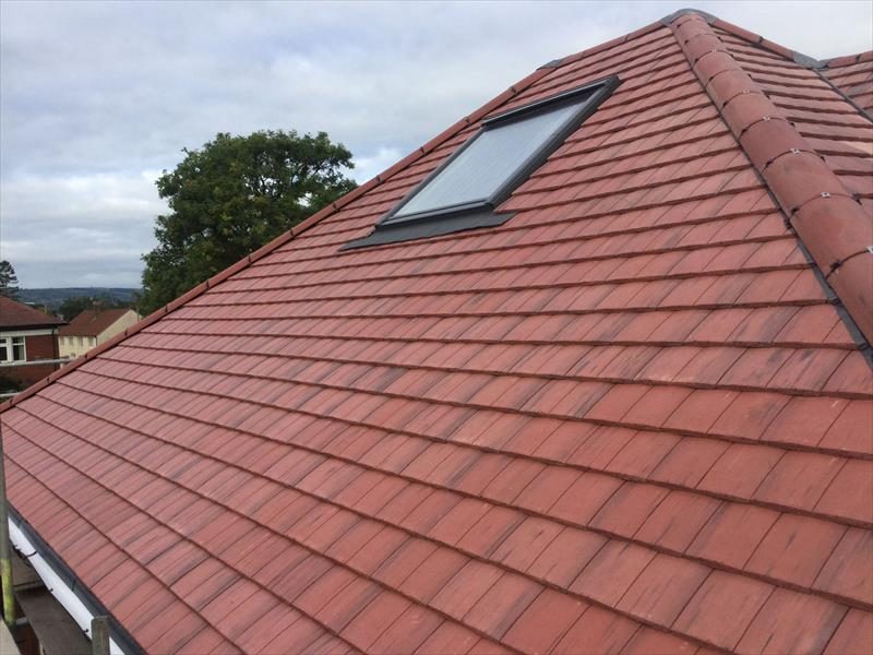 New tiled roof with Velux windows in Evesham by Redline Roofing